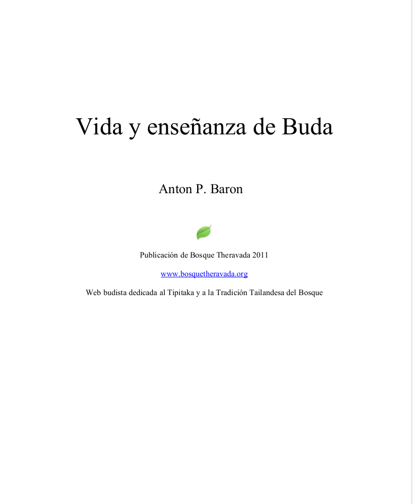 Portada de Vida y enseñanzas de Buda